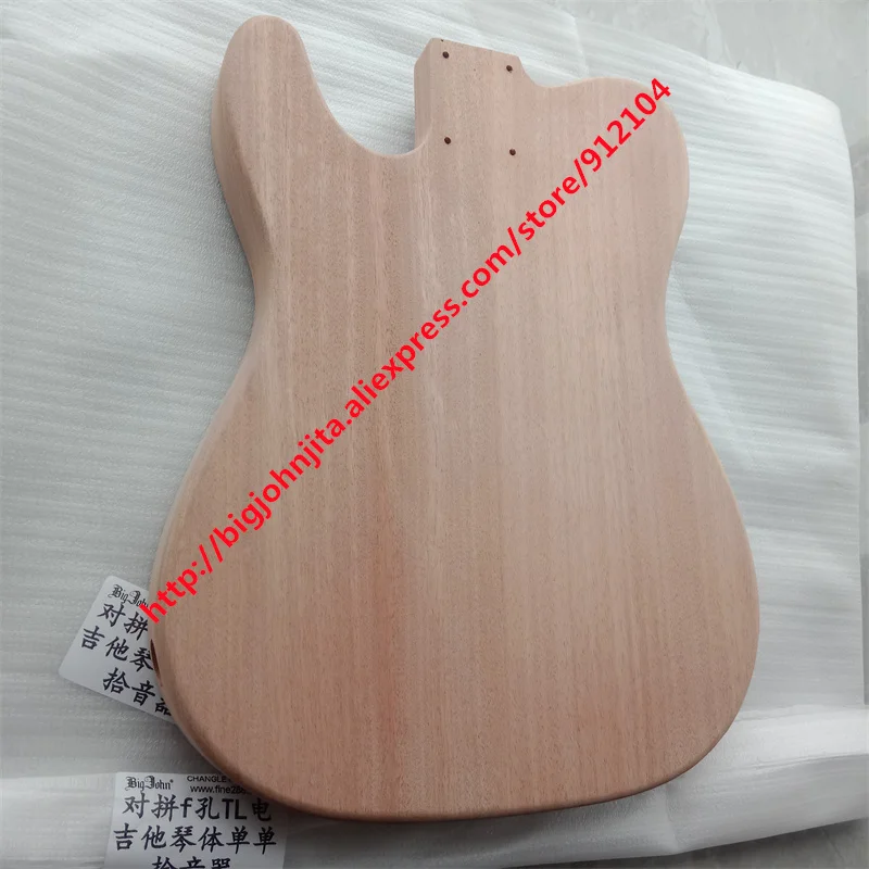 Two pieces of Mahogany spliced together TL 6 Strings Style Electric Guitar Body No Paint Diy Guitar Kit BJ674