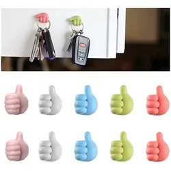 Gancho para colgar en la pared, gancho de almacenamiento con llave de pulgares, Clip de mano multifunción, Cable de datos, decoración bonita para el hogar, 1/30 piezas