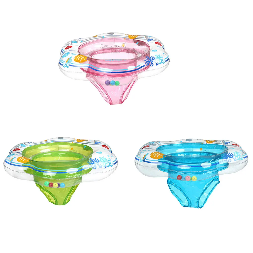 Baby Swimming Ring Inflatable Swim Buoy with Seat 6-36 Months Pool Devices Cartoon Pattern Water Sport Aiding Tool Pink