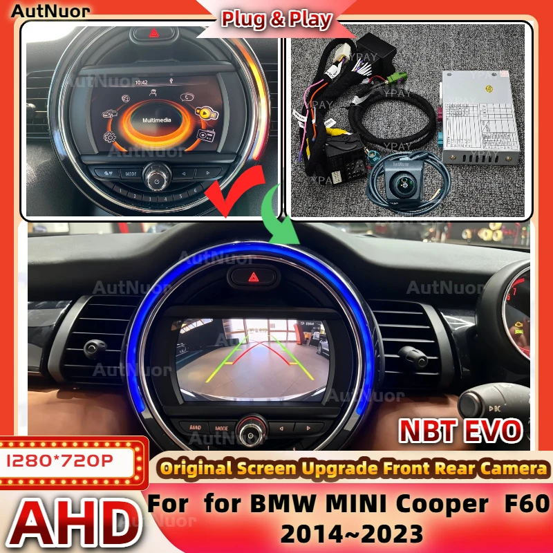 Für BMW MINI Cooper F60 2014~2025 Front- und Rückfahrkamera mit dynamischer Trajektorie Plug&Play Rückfahrkamera-Schnittstelle