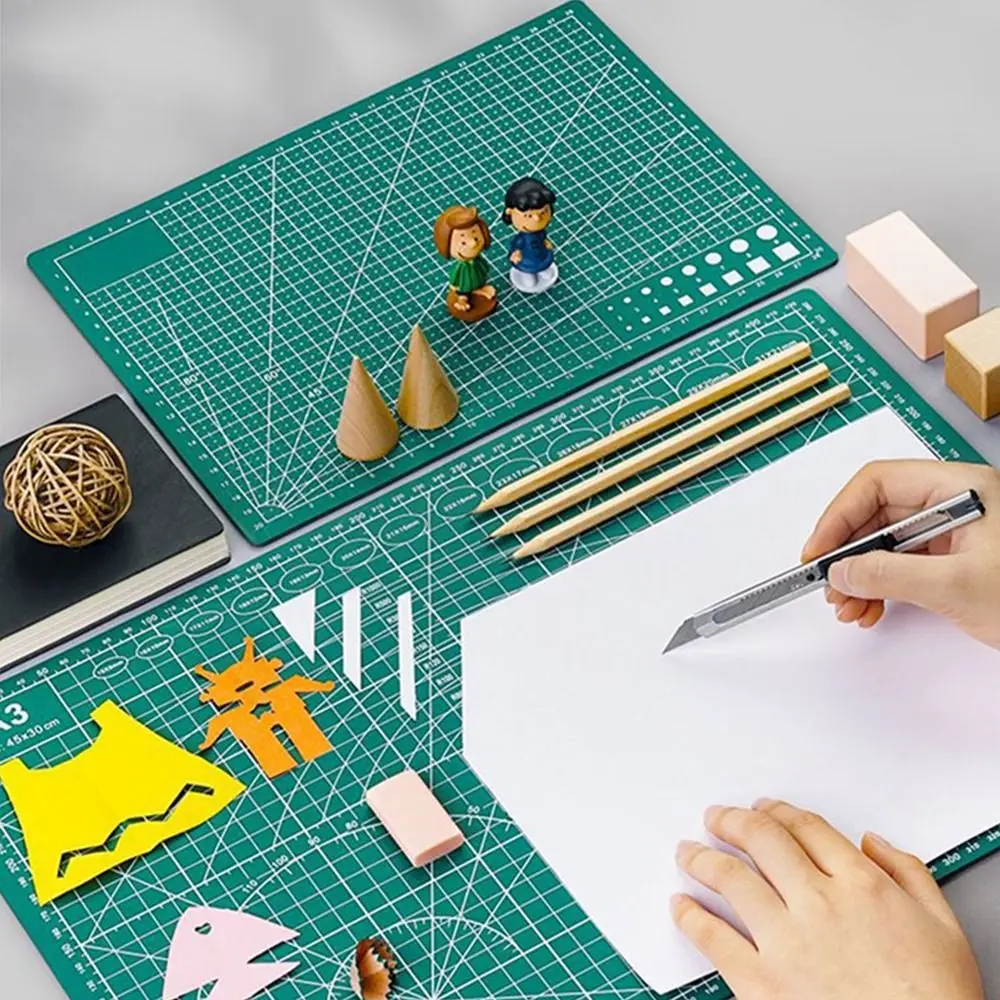 Multifunctional PVC Paper Cutting Pad A1/A2/A3/A4/A5/A6 Grid Line Cutting Board Self-healing Manual Cutting Mat DIY Art Carving