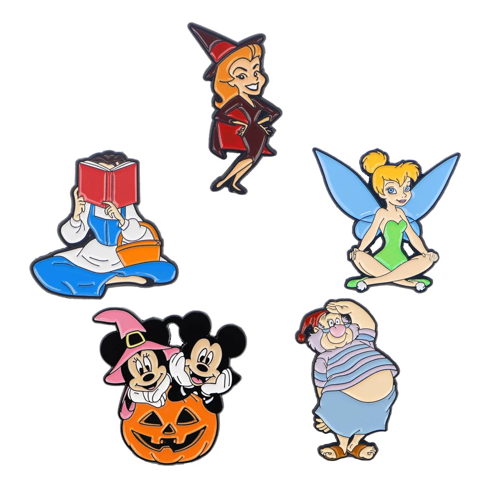 

Classic Cartoon Mouse Pumpkin Lapel Pins for Backpacks Enamel Pin Men Women's Brooches Cute Badges Jewelry Accessories