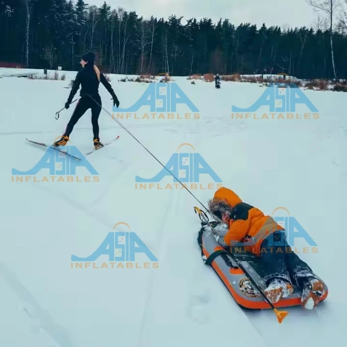 

Inflatable DWF Ski Board Winter Toboggan Sled For Skateboarding And Snow Winter Sledge Towables Tubes