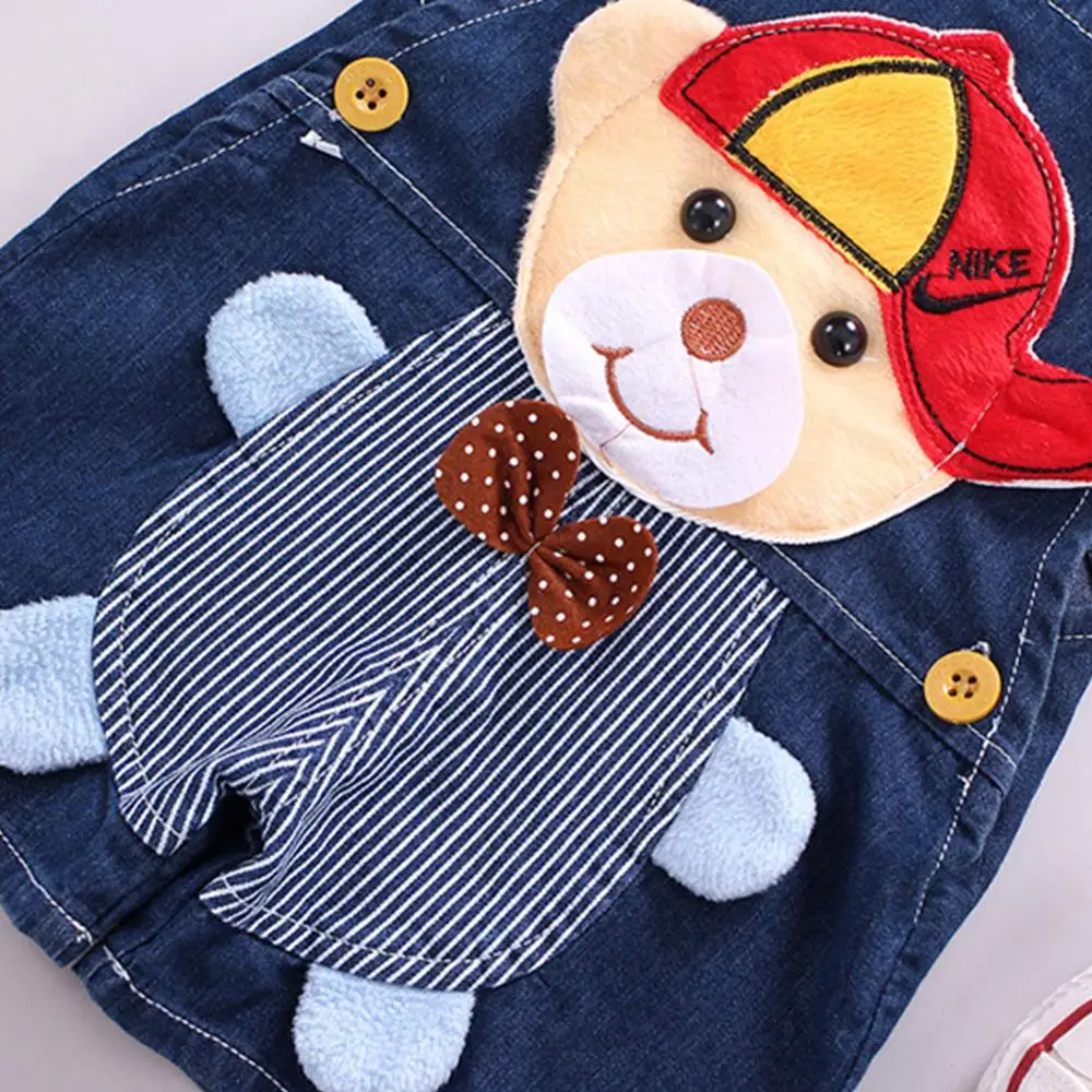 Loose Baby Summer Pants Shorts Toddler Fashion Kids Denim Rompers Boys Girls Jeans Overalls Cute Cartoon Babe Overalls Clothes