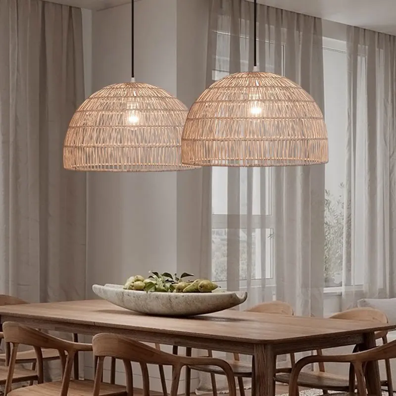 Palace โคมระย้าหวายเทียมทอ Nordic warm white LED งานแต่งงานร้านอาหารตกแต่งห้องจี้ไฟ