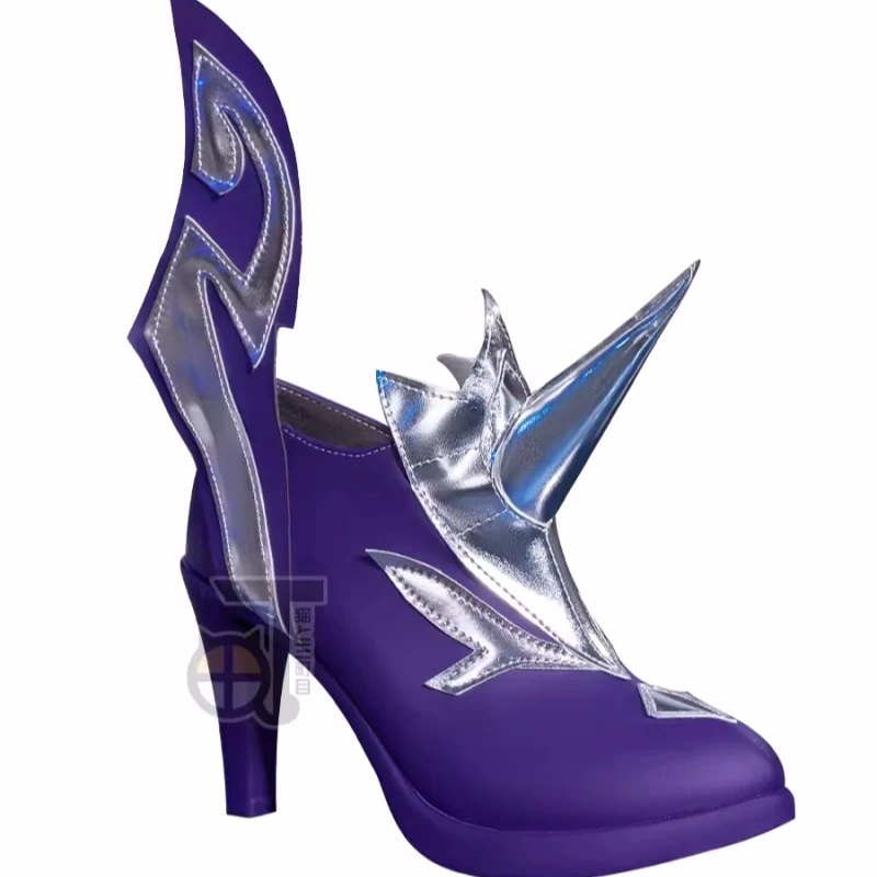 Hot Amine Game Genshin Impact Skirk Cosplay Shoes Role Play Carnival Comic-con Party Cos Accessories Women High Heel Shoes