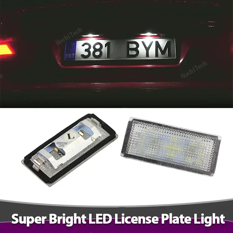 

2 светодиодных лампы освещения номерного знака Canbus для BMW 7 серии E65 E66 2006-2008, только подтяжка лица, белые фонари номерного знака