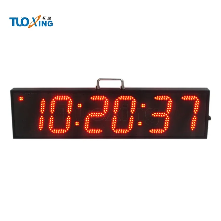 6 inch 6 digits led 2 sides sports timing timer clock for sport with stand