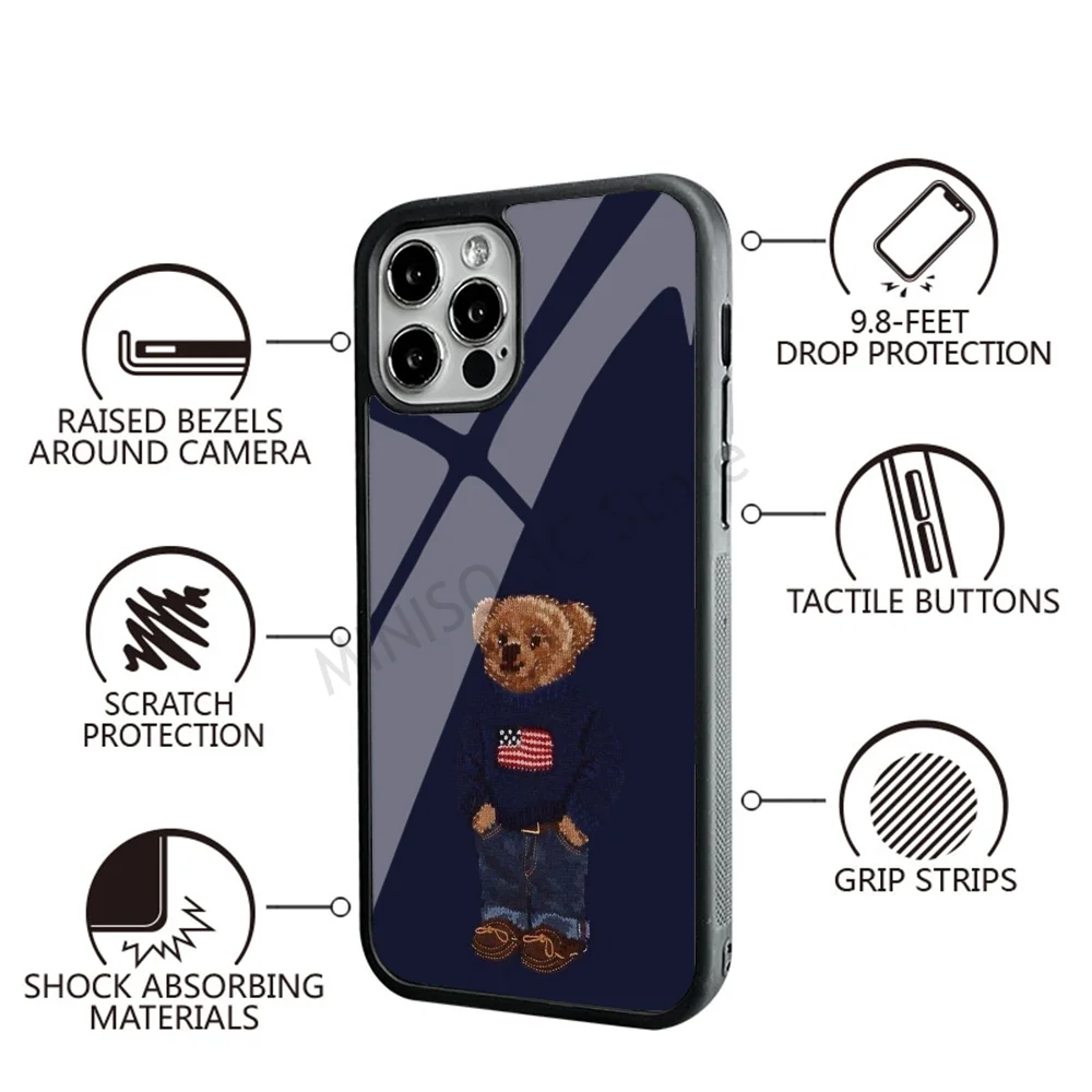 Ralph Bear-funda de teléfono magnética fuerte para IPhone, 15, 14, 13 Pro Max, 11, 12 Mini, Magsafe