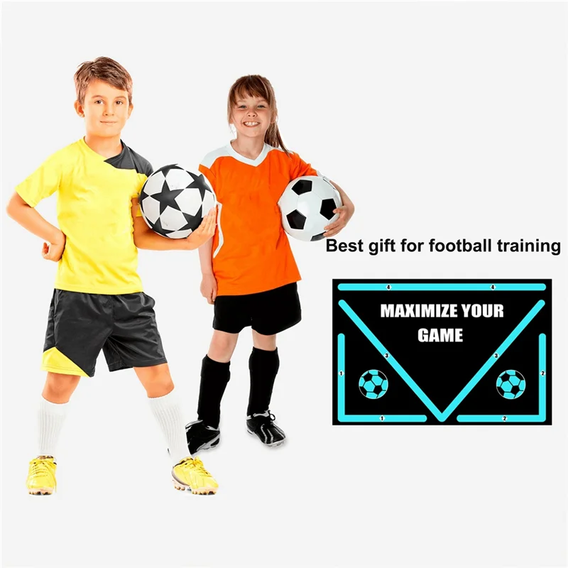 

RTENTE-Football Training Mat Training Pad Soccer Step Training Mat Silent Non-Slip Shock Absorption Footstep Training Mat