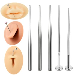 1-20PCS Surgical Steel Internal Threaded Pin Earring Taper Labret Lip Navel Dermal Pull Pin Tools Fashion Body Piercing Jewelry