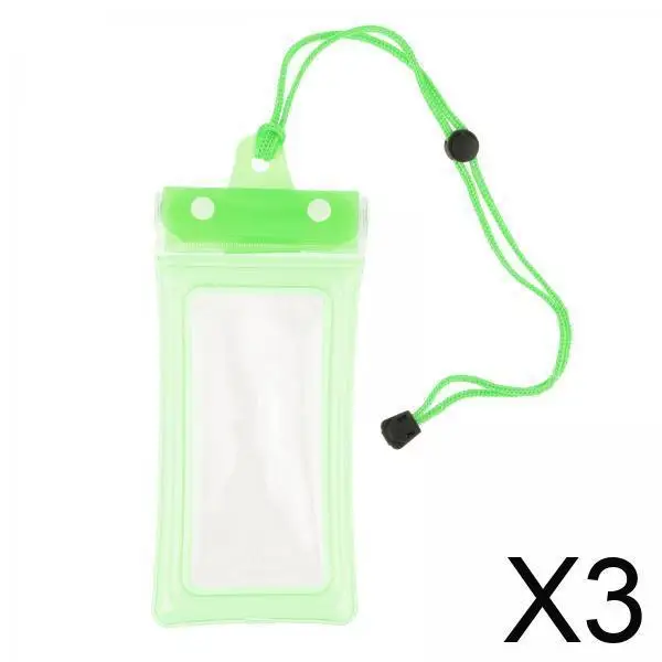 

Waterproof Cell Phone Pouch Underwater Dry Bag Green Floating Protector for Rowing Beach Camping