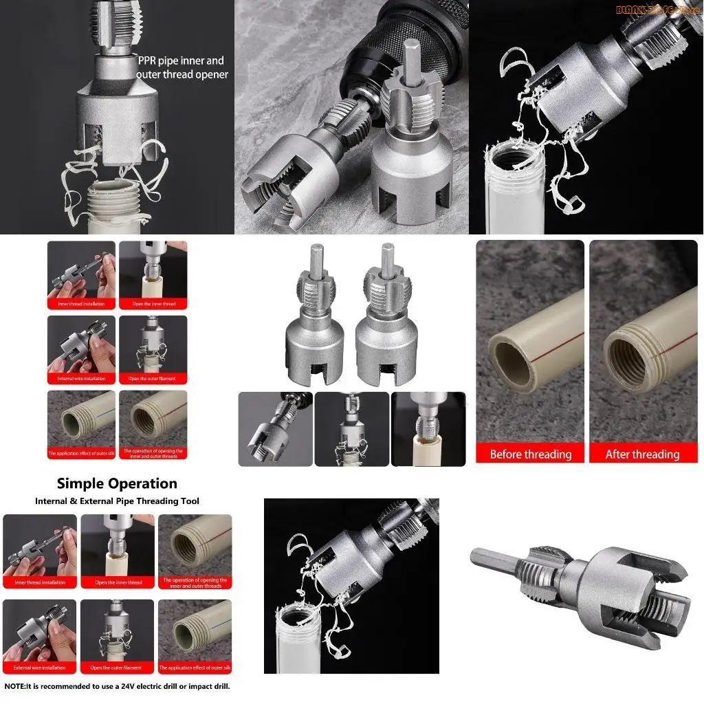 

K1AE 3/4 'Водяная труба Внутренняя открывалка отверстия Электрическая буровая шестнадцатеричная шестиугольная резьба