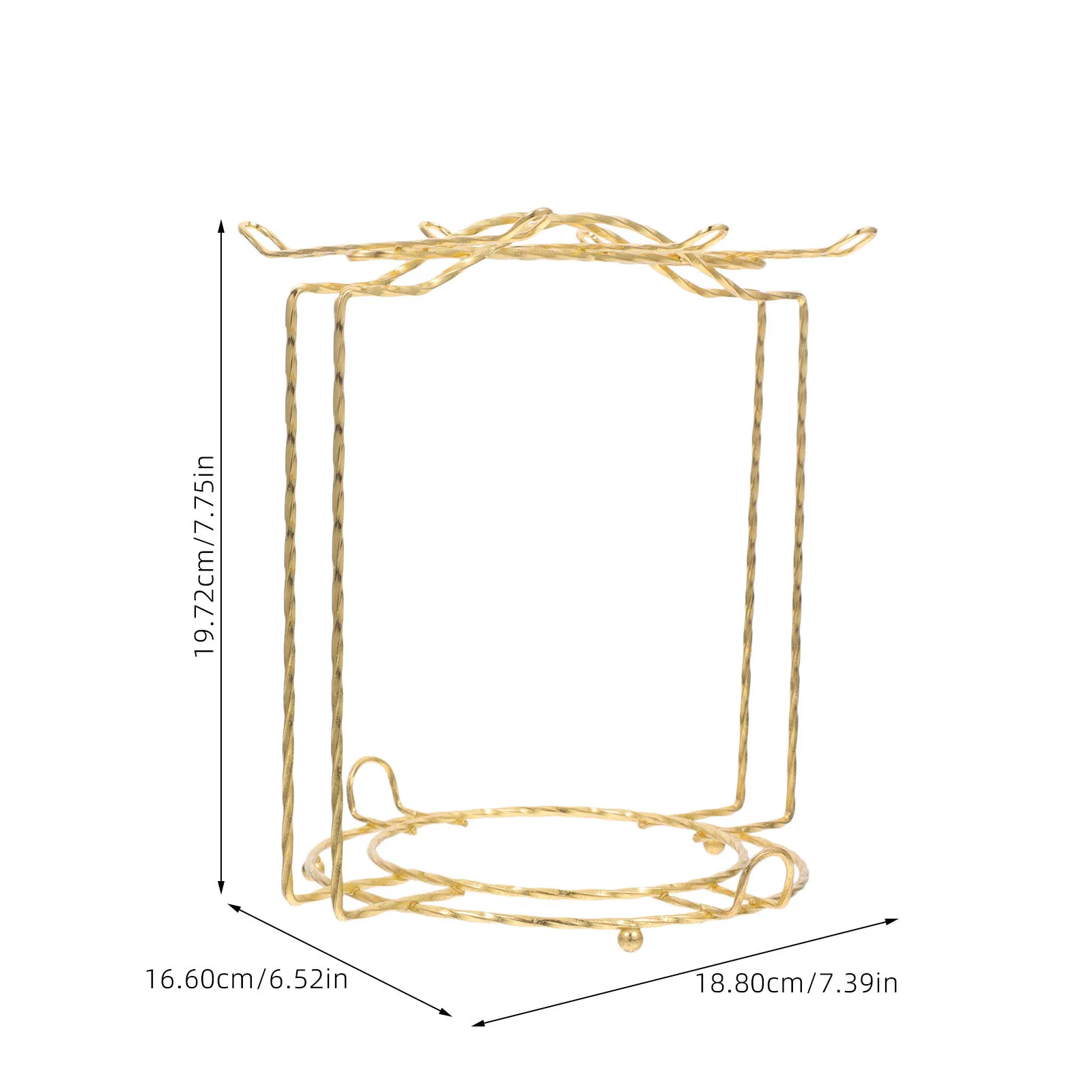حامل أكواب القهوة الحديدي رف فنجان الشاي قابل للفصل 6 كوب عرض موقف أطباق الصحن المنظم طاولة المطبخ بار الذهب