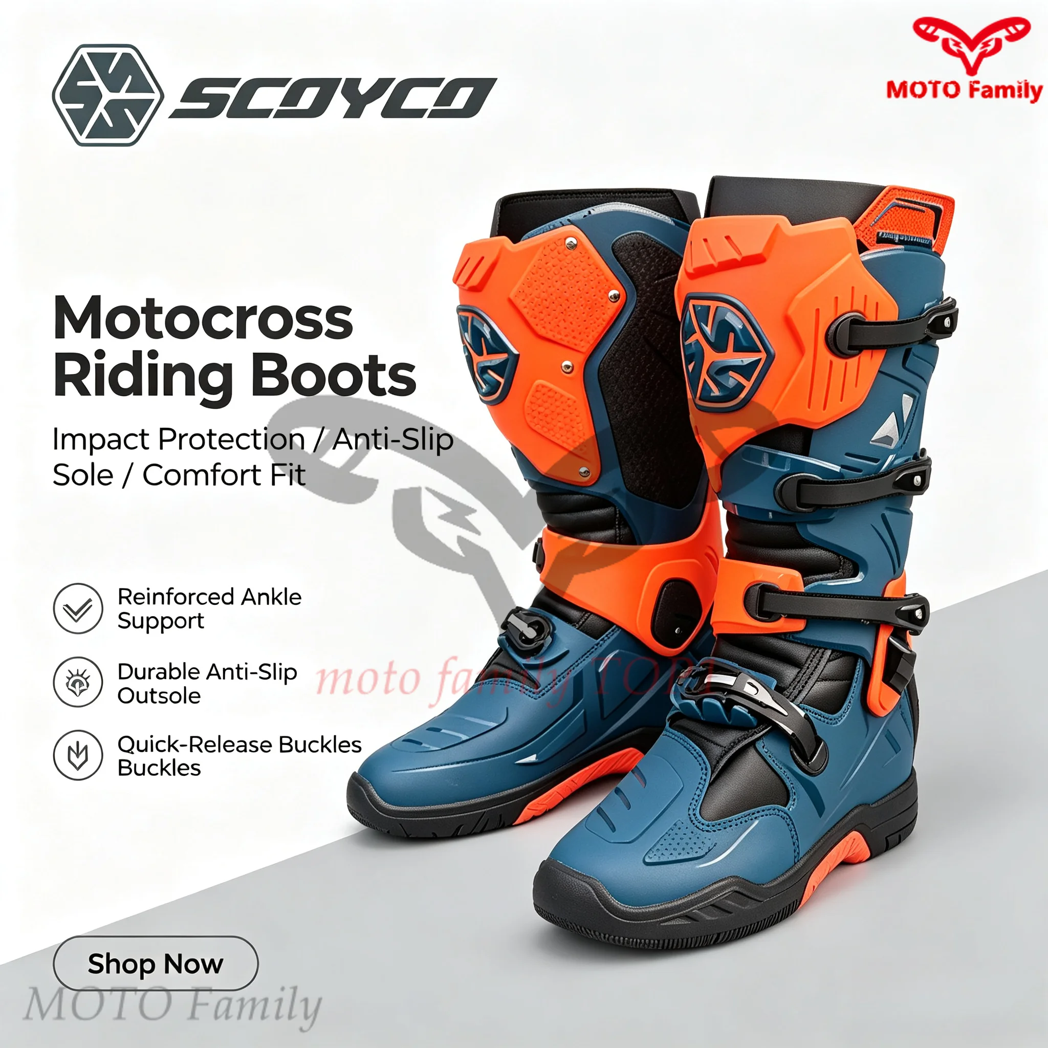 Long motorcycle off-road boots Scoyco riding gear motorcycle boots 40-46 size  racing shoes motorcycle boots men