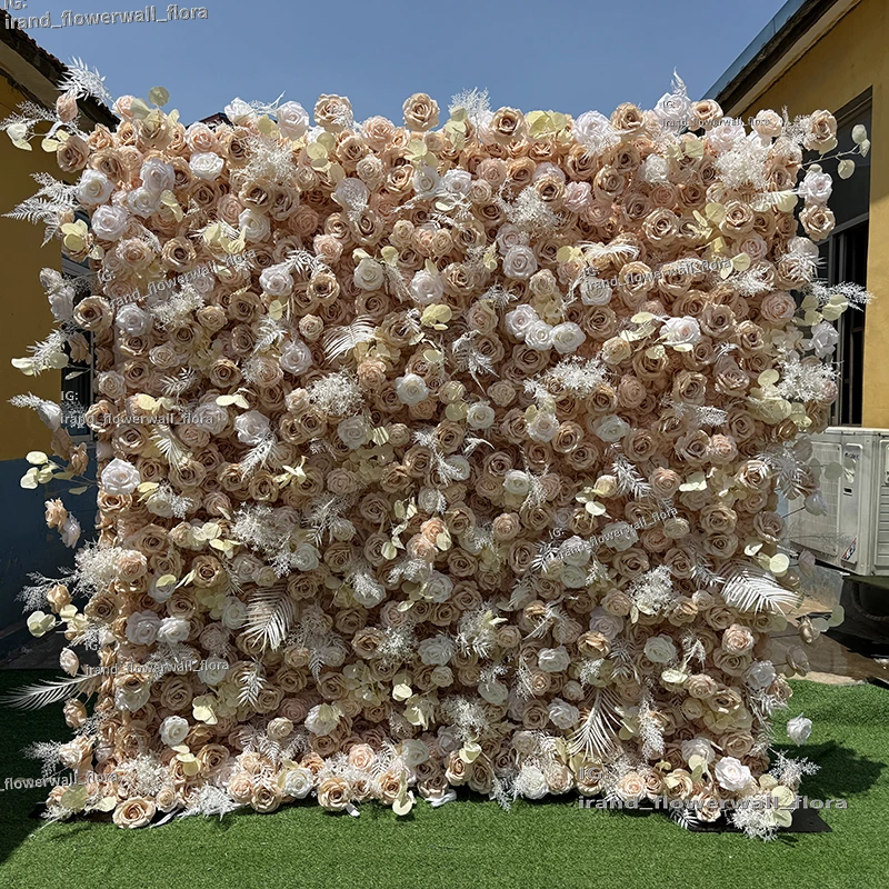 

Factory Direct Luxury Floral Backdrop Fabric Roll For Wedding Events SH1099-11 With Roses For Valentine's Day Decorations