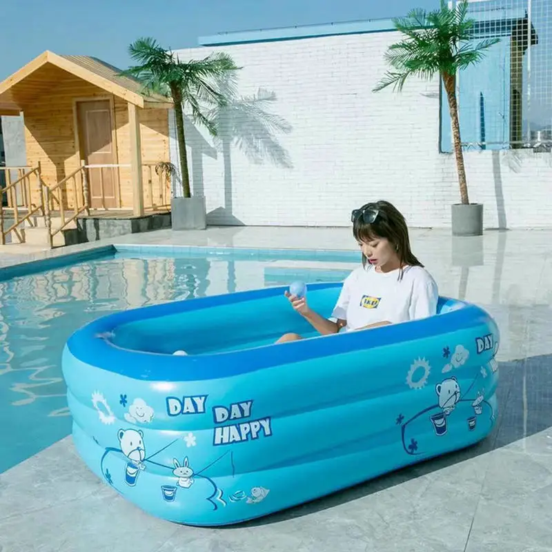 Swimming Pool  Inflatable Square Children Inflatable Pool Bathing Tub Baby Kid Home Outdoor Large Swimming Pool