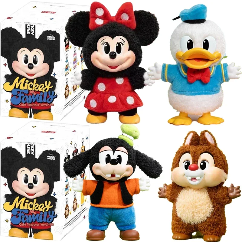 

Miniso Mickey Family Cute Together Keychain Series Blind Box Vinyl Doll Mickey Minnie Chip Dell Anime Doll Mystery Box Kid Gift