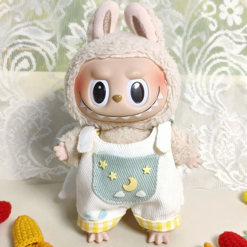 New Original 15cm Cotton Doll Clothing 17cm Labubu Only Clothes Dolls Replaceable Toys Kawaii Little Cloths Ornament Toys Gifts