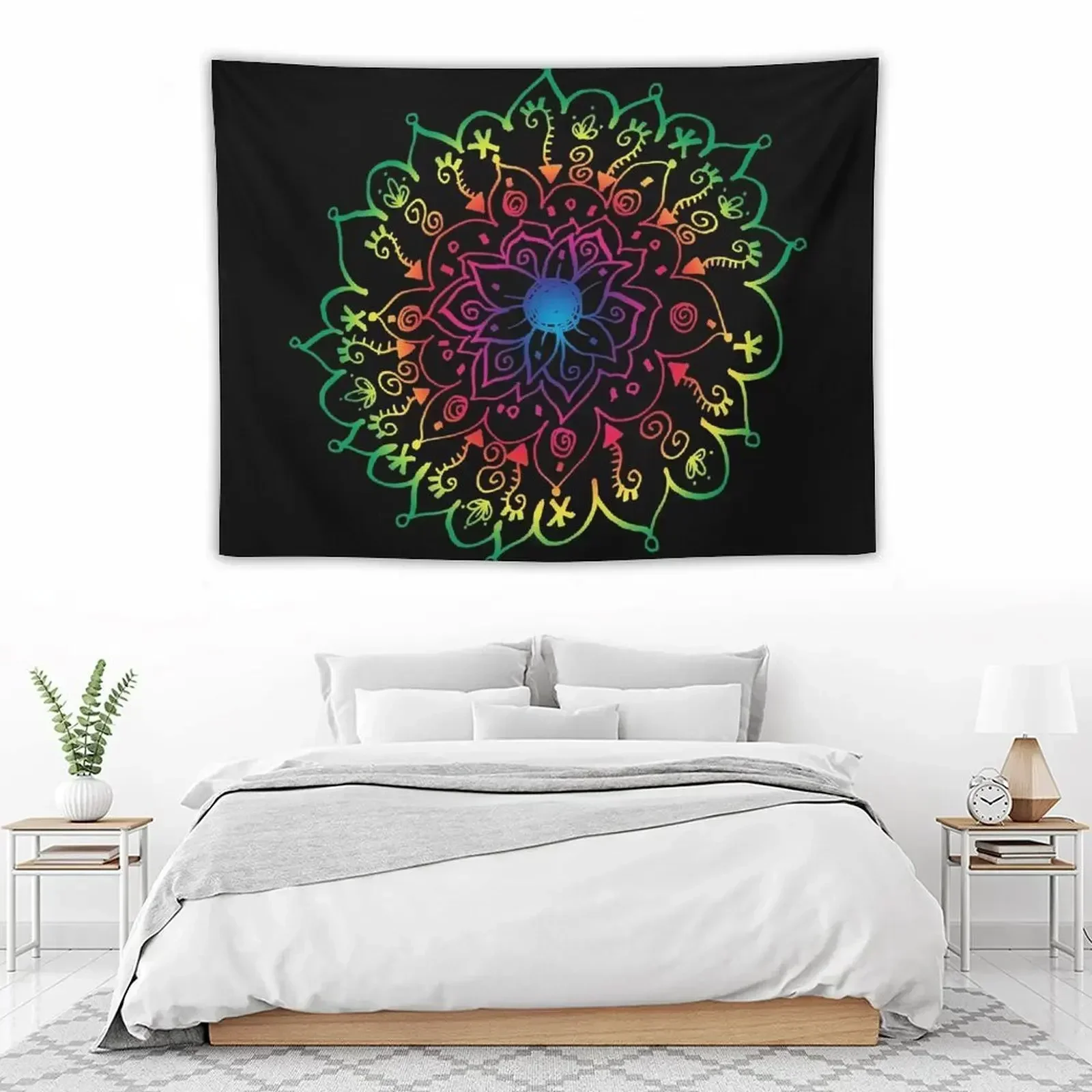 

Rainbow Mandala Tapestry Decor For Bedroom Room Aesthetic Decor Hanging Wall Aesthetic Decoration Tapestry