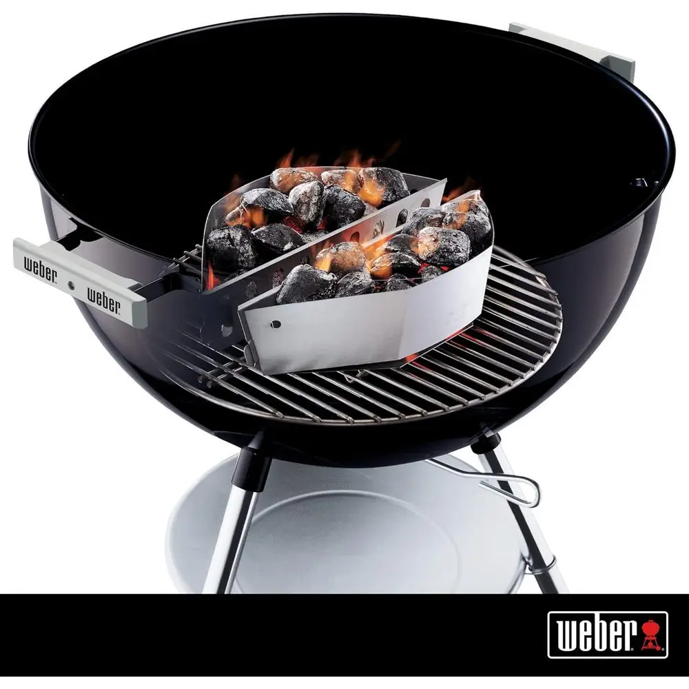Char-Basket Charcoal Briquet Holders (Set of 2) – Aluminized Steel, Csion-Resistant Fuel Baskets for Indirect Grilling, Compatib