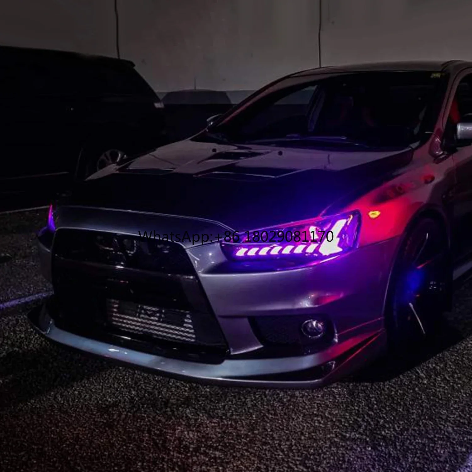 HCMOTIONZ RGB Start UP Animation Sequential Lamps 2008-2017 Car Styling Demon Eyes LED Headlights for Mitsubishi Lancer