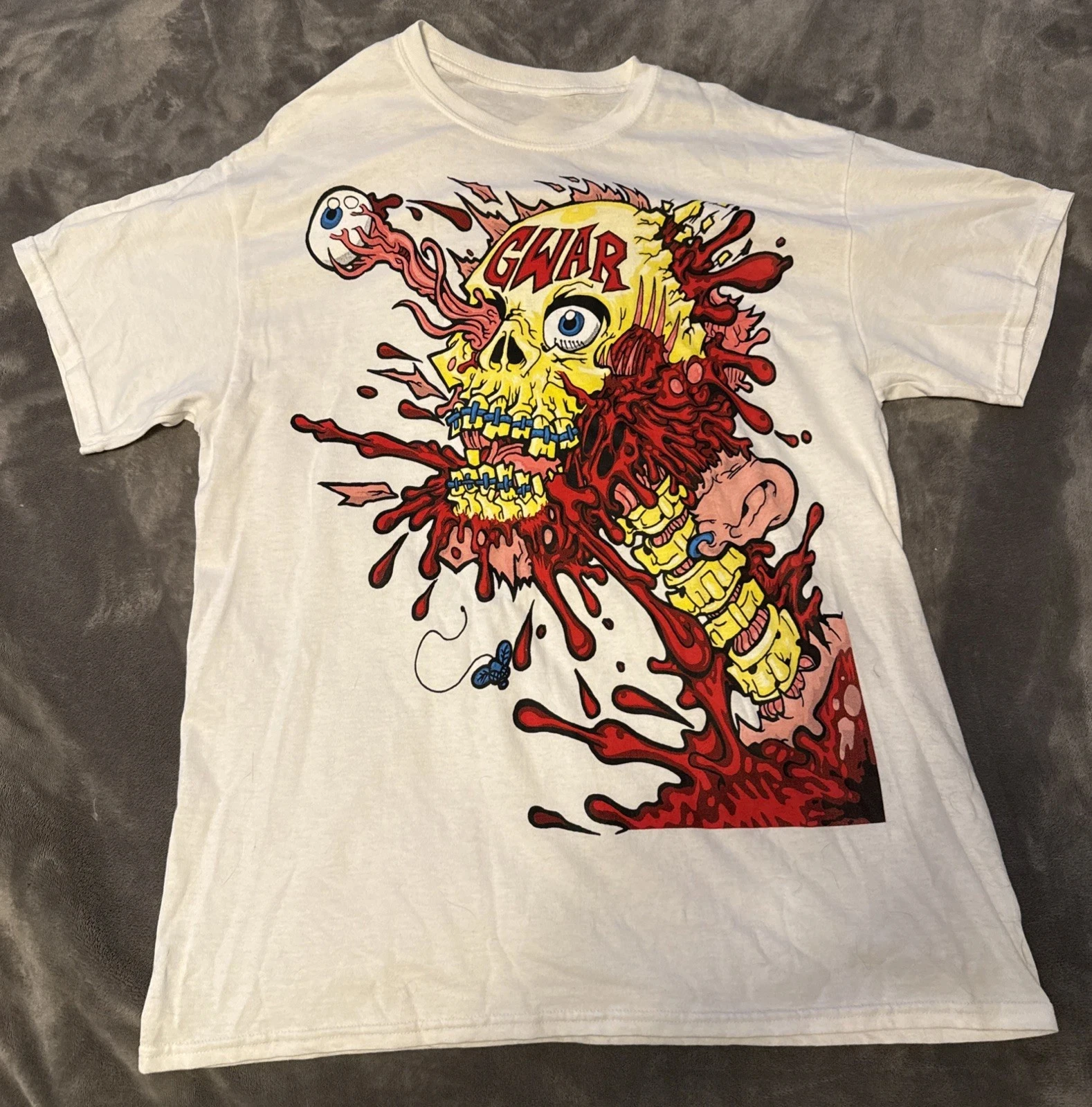 Vintage GWAR Band Flying Eye T-shirt Classic Men Clothing