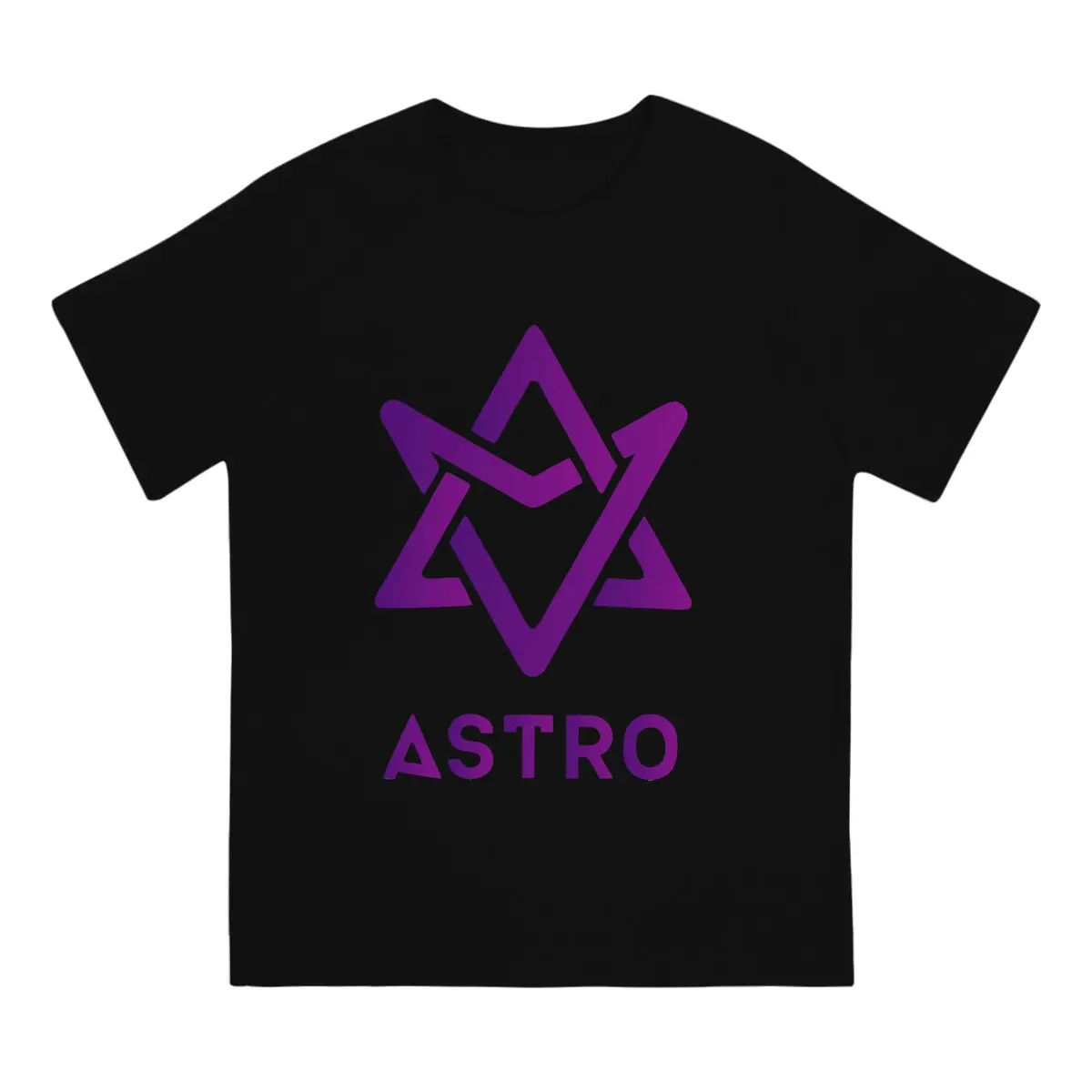 Vivid Plum Space Violet T Shirts Men's  Pure Cotton Vintage T-Shirt Round Collar ASTRO Tee Shirt Short Sleeve Tops Unique