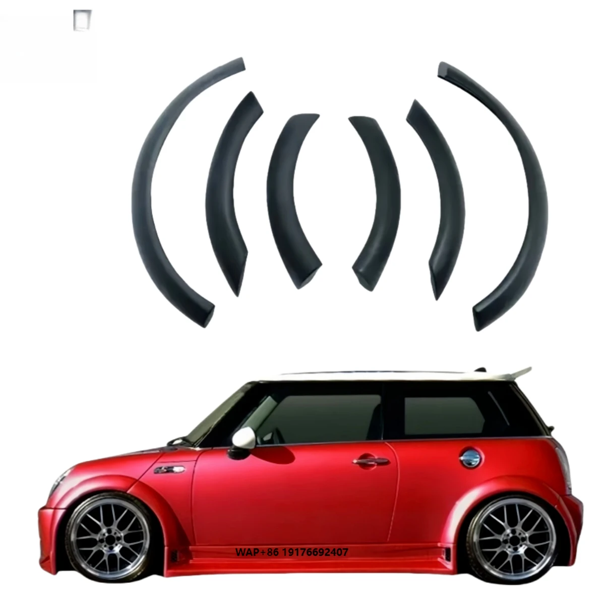 

For Fit 2002-2006 forMini Cooper S/R50 R53 2005-2008ible Duraflex Z Fender New Front Bumper 6pc Set