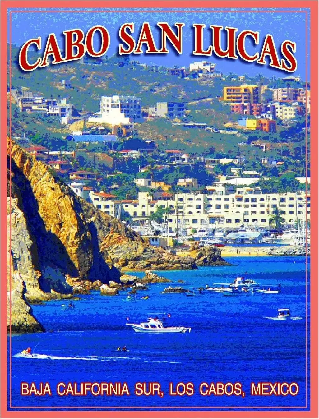 TYmall Wall Art Metal Hanging Sign Cabo San Lucas Baja California Mexico Beach Mexican Travel Advertisement Metal Poster Ti sign
