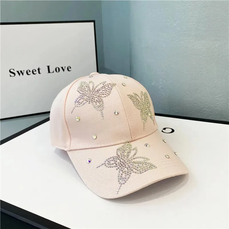 Women's Baseball Cap - Summer Sun Hat With Butterfly Design, Uv Protection, Adjustable Snapback For Outdoor Activities