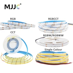 COB LED Strip 12V 24V RGB RGBW RGBCCT Flexible Ribbon 5M 320LEDs 756LEDs 784LEDs 840LEDs Warm Cool Natural White Linear Lighting