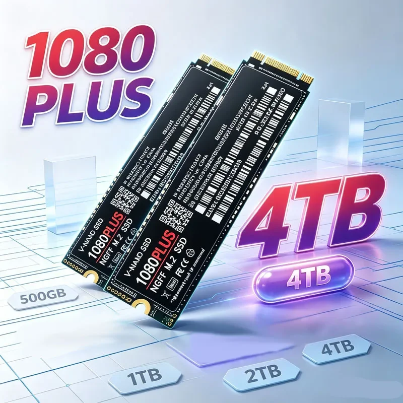 1080 PLUS M.2 NGFF NVMe SSD,PCIe4.0 2280 Internal SSD,500GB/1TB/2TB/4TB High Speed Storage for Laptop & Desktop PC
