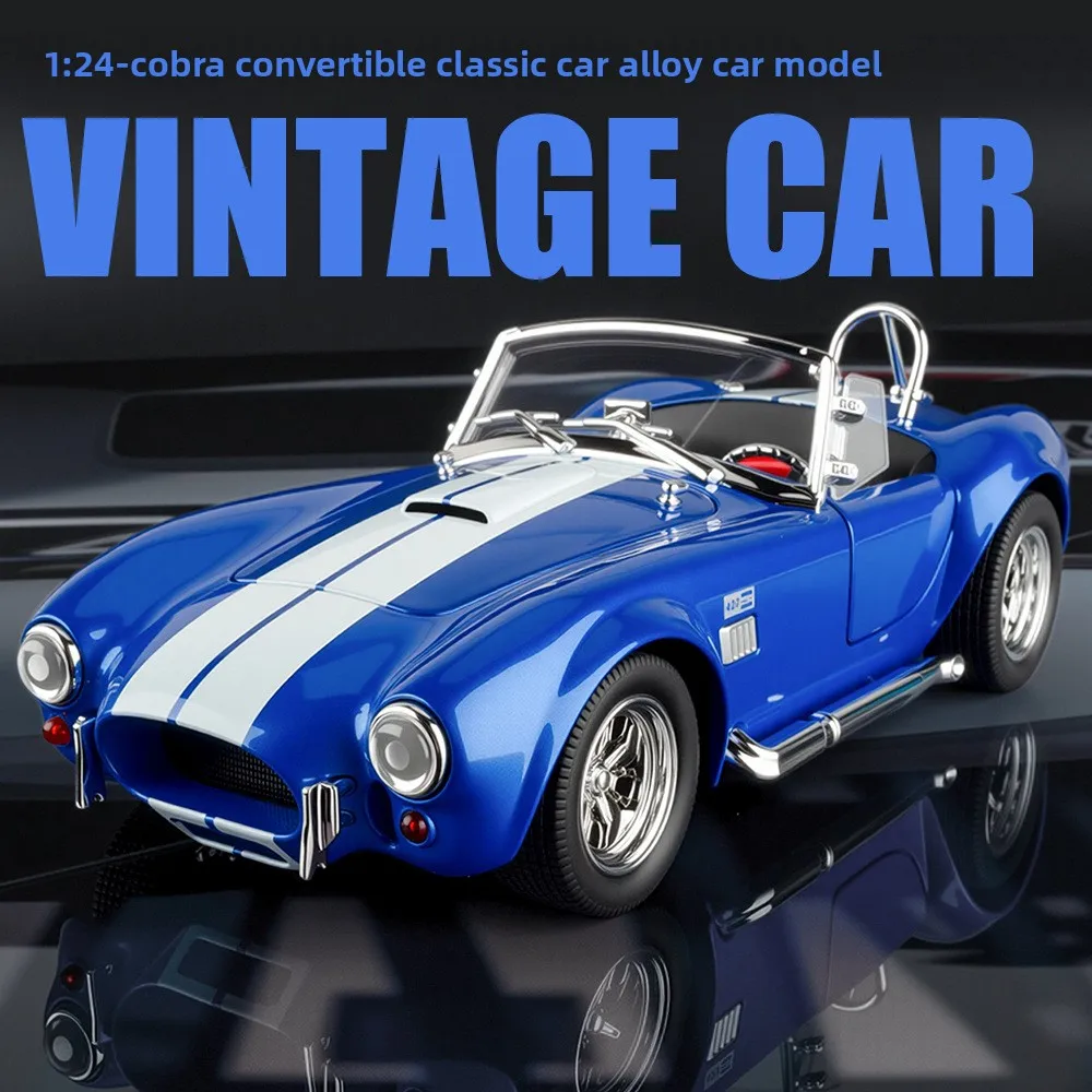 

1:24 Cobra Alloy Roadster Модель Орнамент Игрушка в подарок Литая под давлением модель автомобиля из сплава Коллекционная