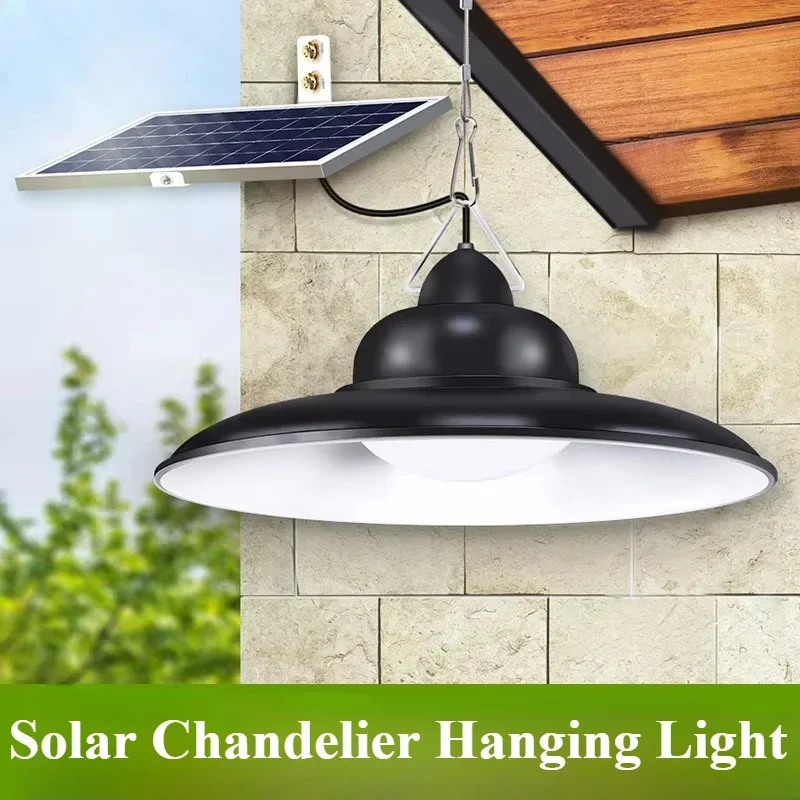 Solar Pendant Light 1 Drag 1 Led Solar Powered Lamps with Remote Control Chandelier Camping Outdoor Garden Hanging Solar Light