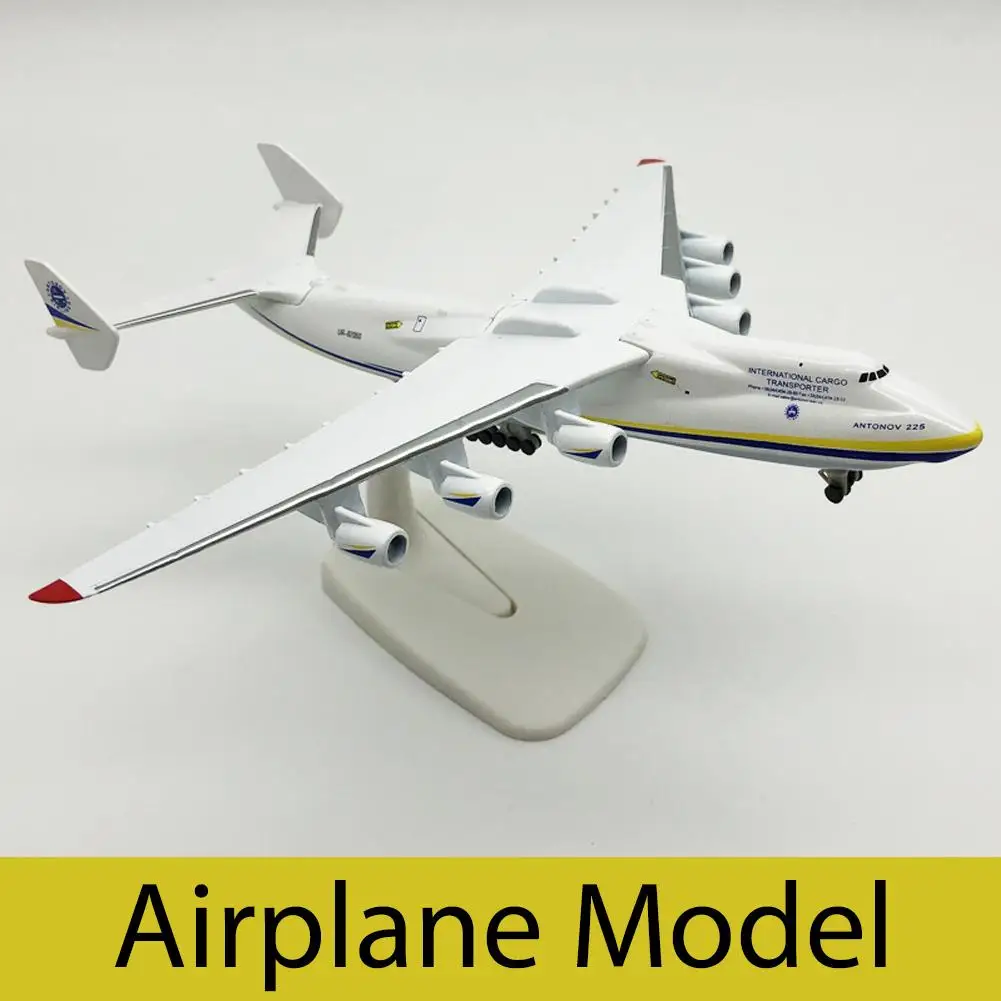 20CM Anton 225 AN Transport Aircraft Aircraft Model Model Gift Boy Decoration Replica Detachable Toy Gear Landing Scale D8Q9