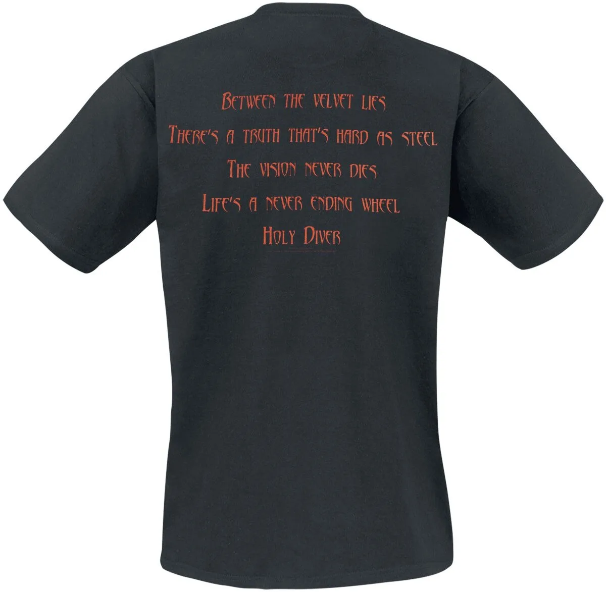Dio Holy Diver Album Tee, Heavy Metal T-Shirt with Classic Cover Art & Lyric Back Print, Dio Fan Merch