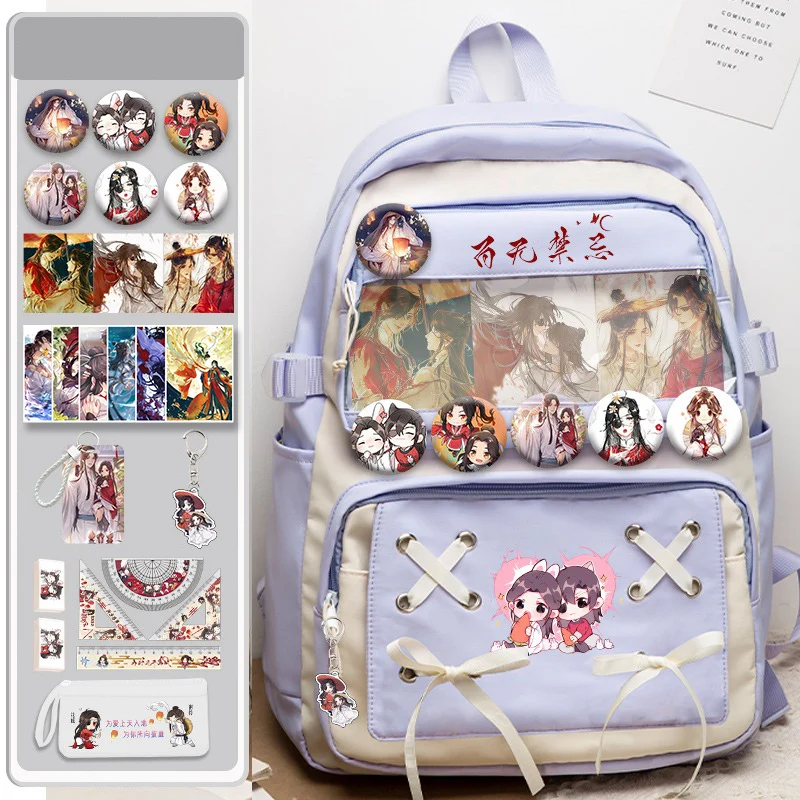 

32×48×18cm Black Blue Purple, Heaven officials blessing, Tian Guan Ci Fu, Anime, School Bags, Backpacks, Girls