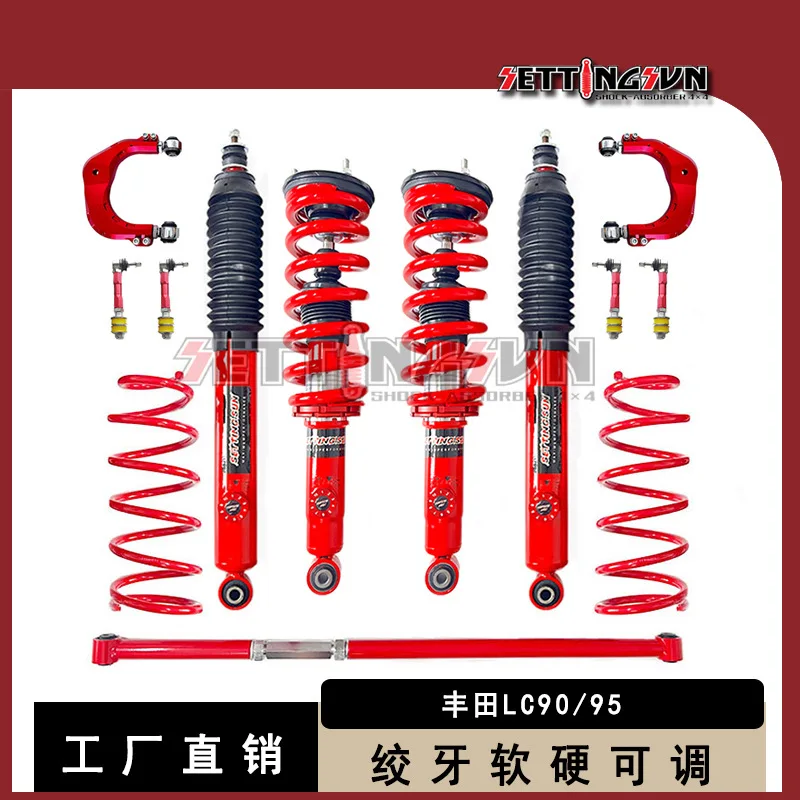 

2 Inch Lift Adjustable Coilovers Shock Absorber For T oyota LC90 LC95 Land Cruiser 3400 Comfort Suspension Lift Kit