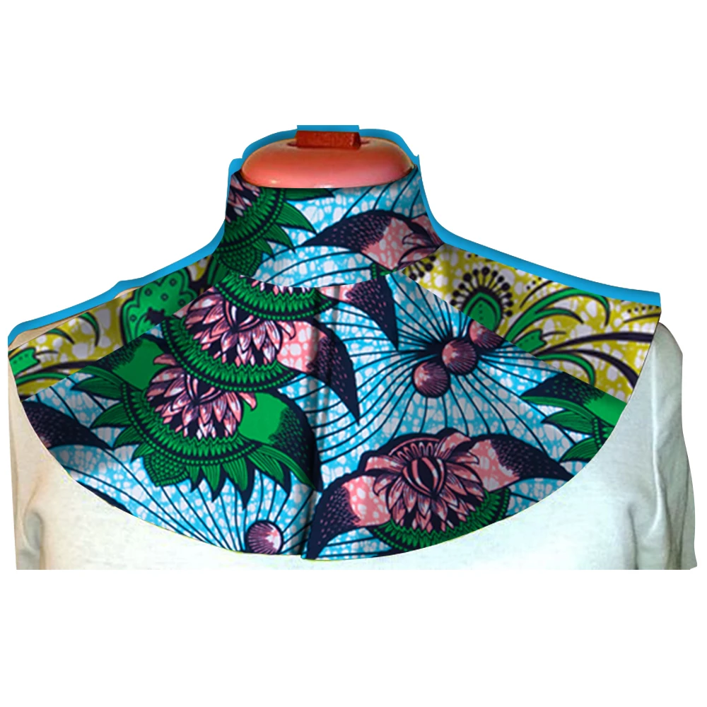 Afripride Africano Ankara Gargantilha Colares Africano Impressão Tecido Falso Collar Colorido Destacável Collar Handmade Jóias WYB249