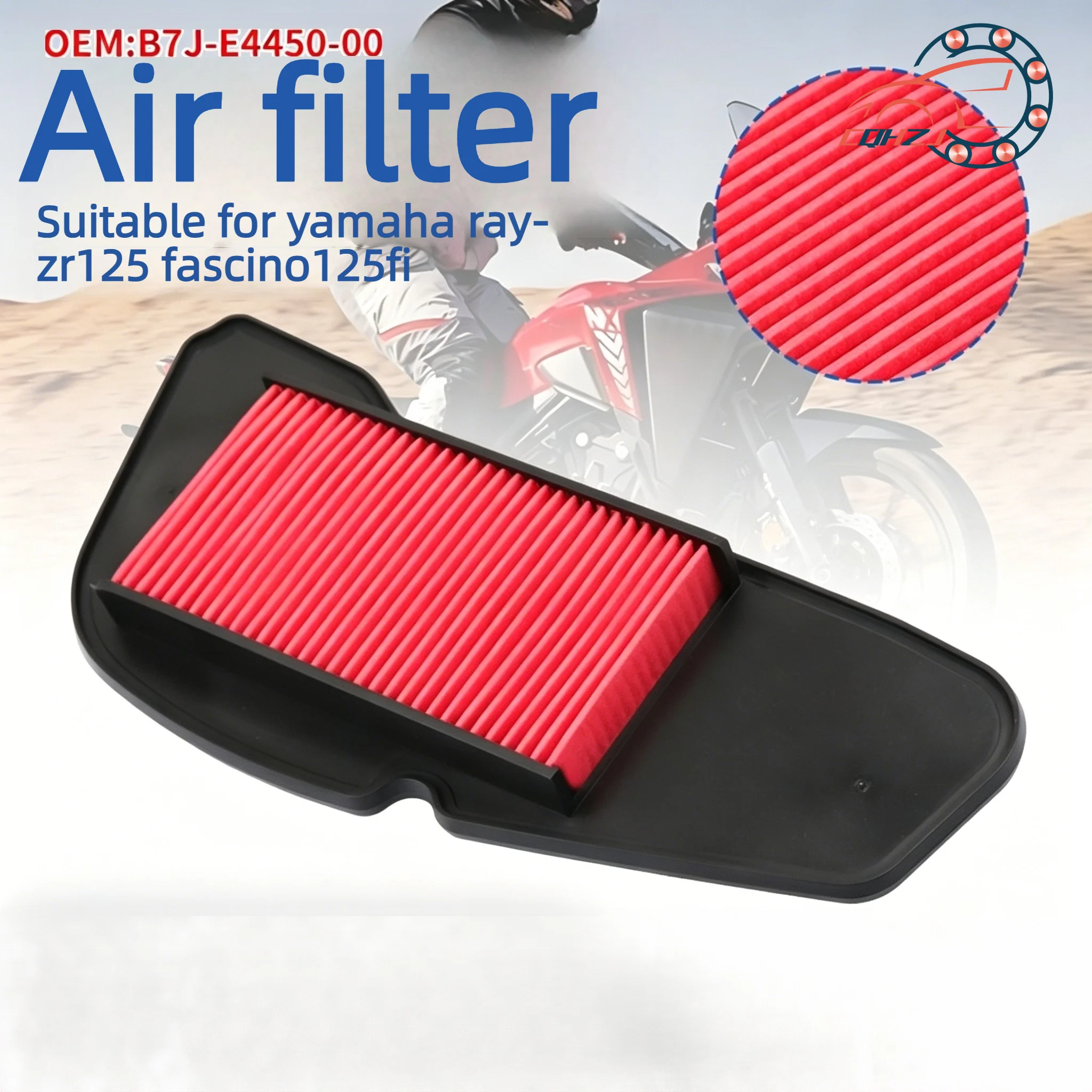 Motocycle Air Filter For yamaha RAY-ZR 125  Fascino 125Fi Air Filter replace B7J-E4450-00 scooter air cleaner 2022-2024