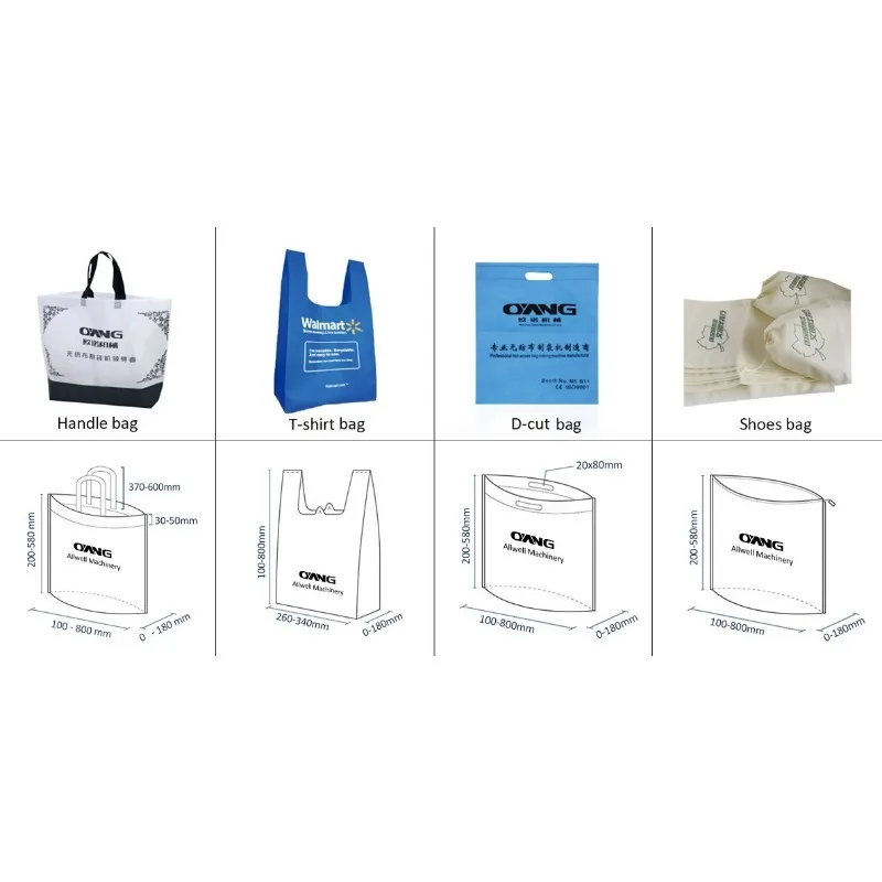 Fully Automatic Non Woven Bag Making Machine Shopping Bag Plastic T Shirt Bag Two-line Making Machinery PE Food Packaging