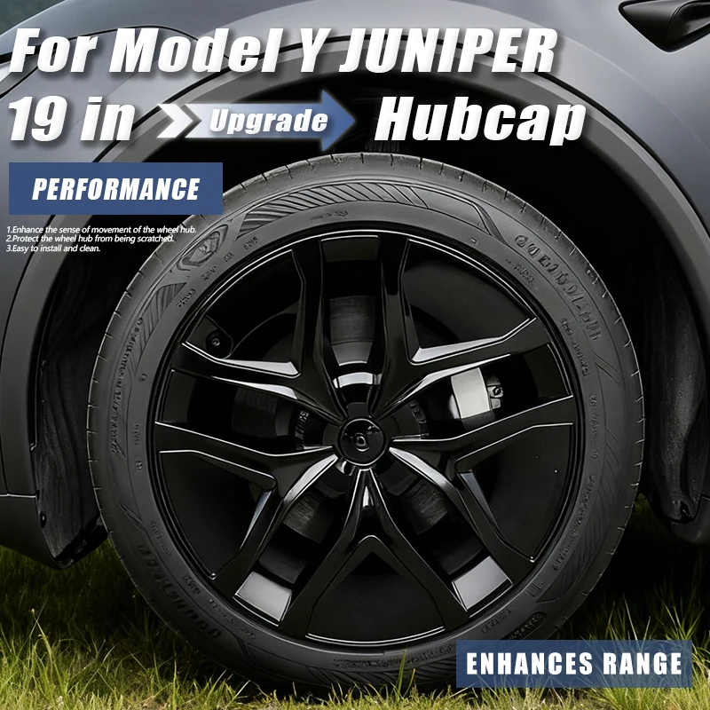 

2025 4PCS HubCap 19 Inch for Tesla Model Y Juniper Wheel Cover Wheel Parts Wheel Cap Performance Full Rim Cover Car Crossflow
