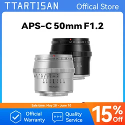 TTArtisan 50mm F1.2 Large Aperture Portrait Camera Lens for Sony E Mount FUJIfilm X Canon M Nikon Z Panasonic Olympus M43 Lens