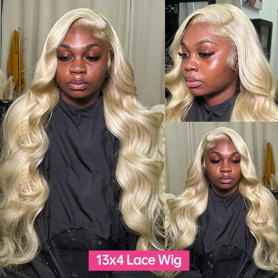 30 34 Inch 613 Honey Blonde Body Wave 13x4 13x6 HD Lace Front Human Hair Wigs Brazilian Colored 200% Lace Frontal Wig For Women