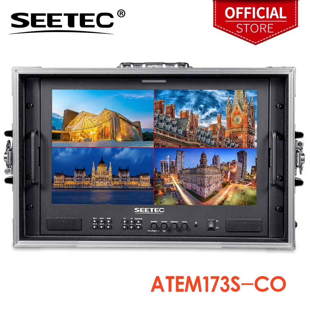 

Монитор мультикамеры SEETEC ATEM173S, 17,3 дюйма, 3G-SDI HDMI Full HD 1920x1080, Прочный алюминиевый корпус с функцией сигнала