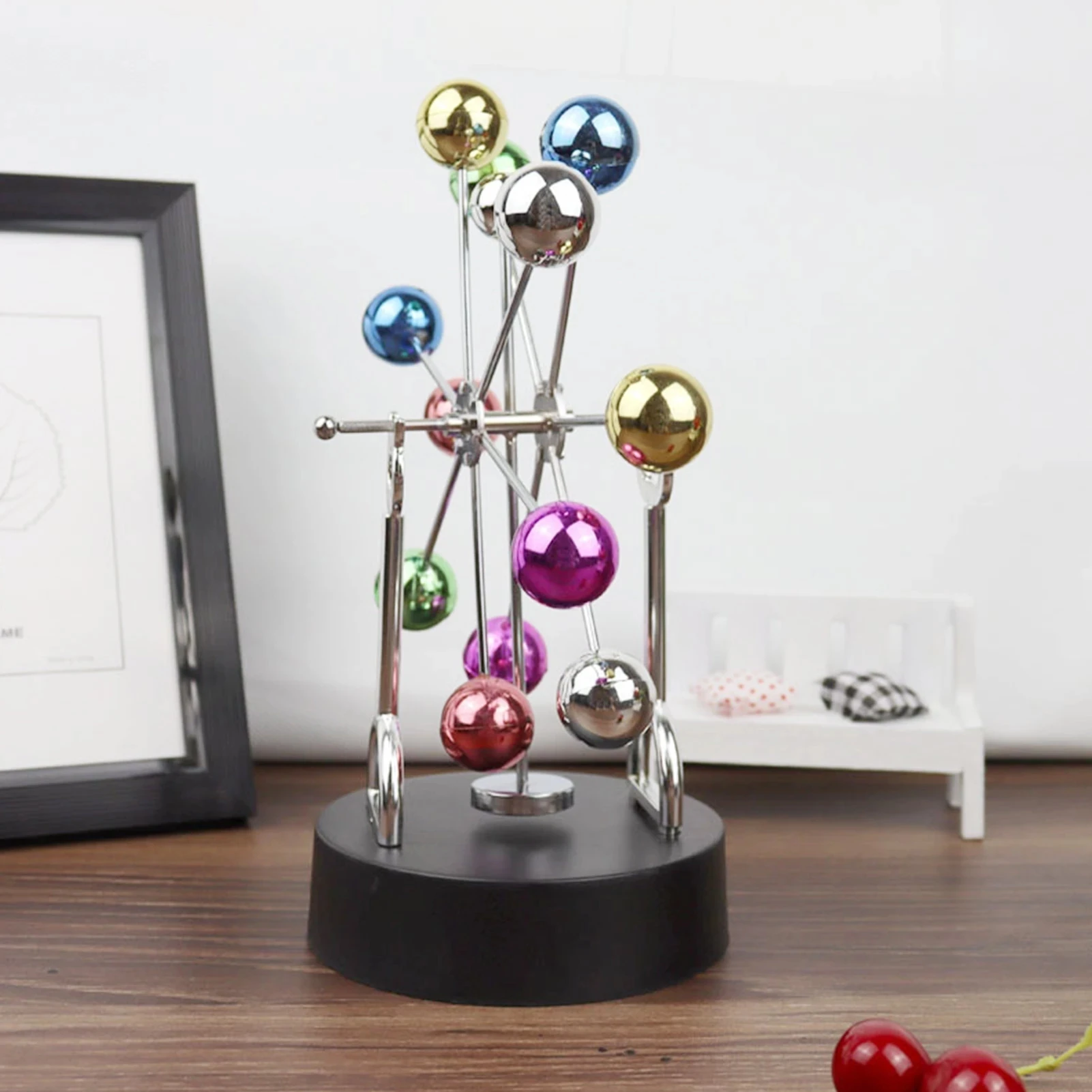 Creative Rotating Ferris Wheel Perpetual Motion Apparatus Simple Newton Pendulum Ball Physical Magnetic Balance Wobbler Gifts