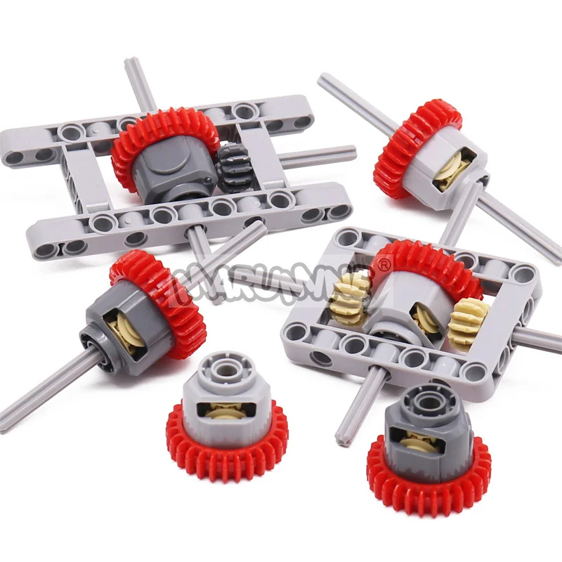 MOC – blocs de construction d'engrenages différentiels de haute technologie, pièces pour la technologie, roues de briques mécaniques 62821 65414 6573 6589 64178 64179