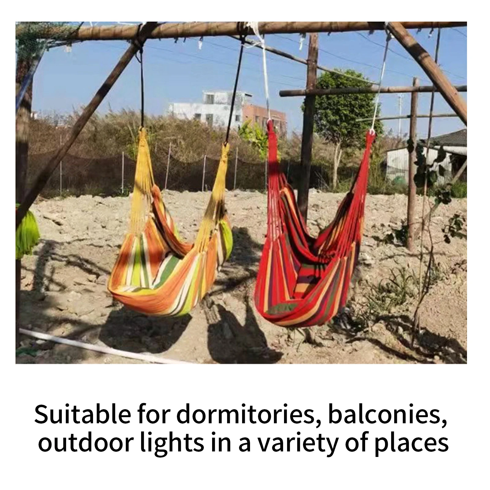 Camping Hammock Portable Outdoor Upgraded Canvas Hanging Bed Single Person Garden Comfortable Hammock with Straps Bag for Patio