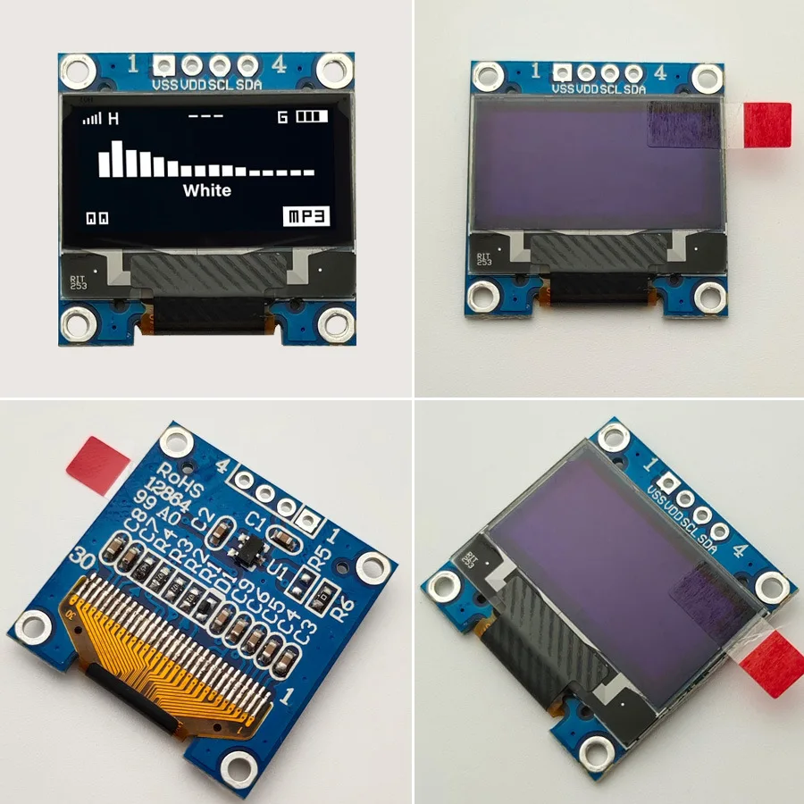 0.96 inch IIC Serial 4pin White/Blue/Yellow Blue/Yellow OLED Display Module 128X64 12864 LCD Screen Board for arduino oled